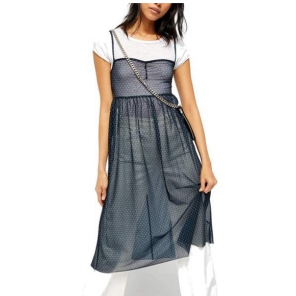 Free People Intimately Madeline Slip Dress in Black Combo - Picture 3 of 8